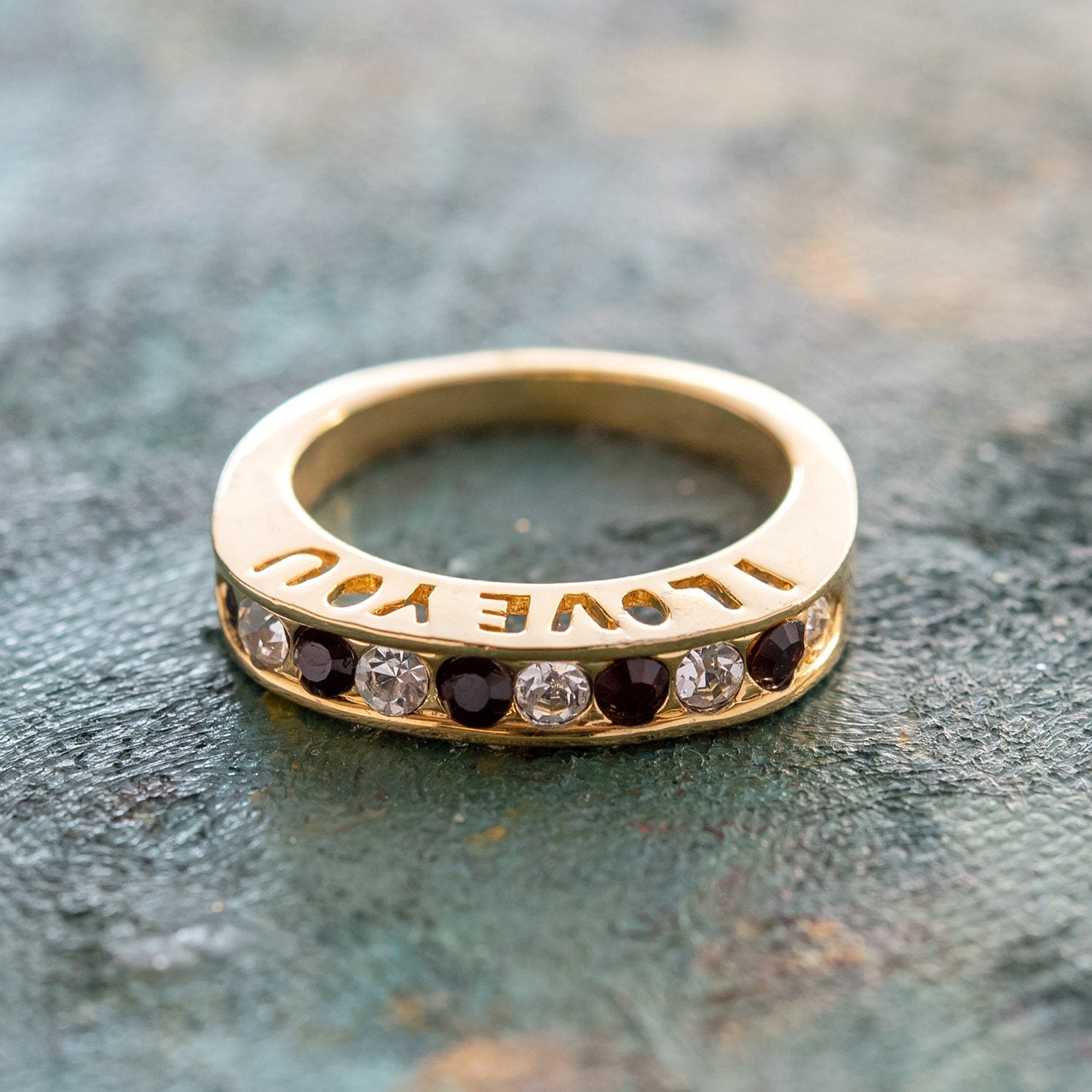 143 Love Code Gold Wide Band Ring | I Love You — Lola & Company